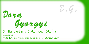 dora gyorgyi business card